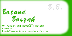 botond boszak business card
